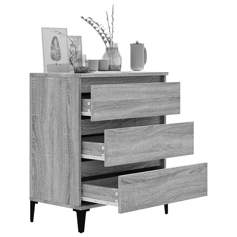 Buffet Sonoma gris 60x35x70 cm Bois d'ingénierie - 4