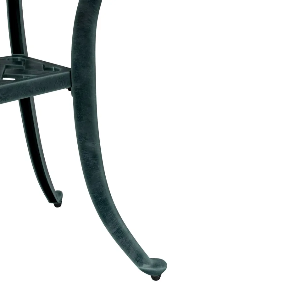Table de jardin vert Ø48x53 cm aluminium coulé - 10