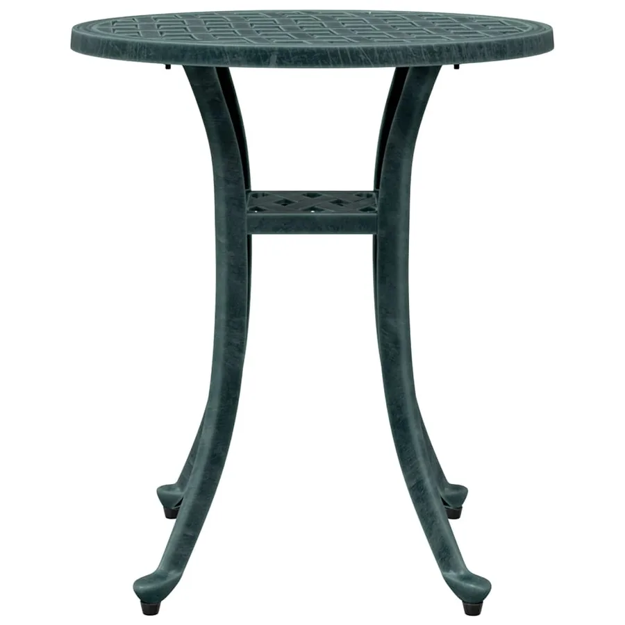 Table de jardin vert Ø48x53 cm aluminium coulé - 5