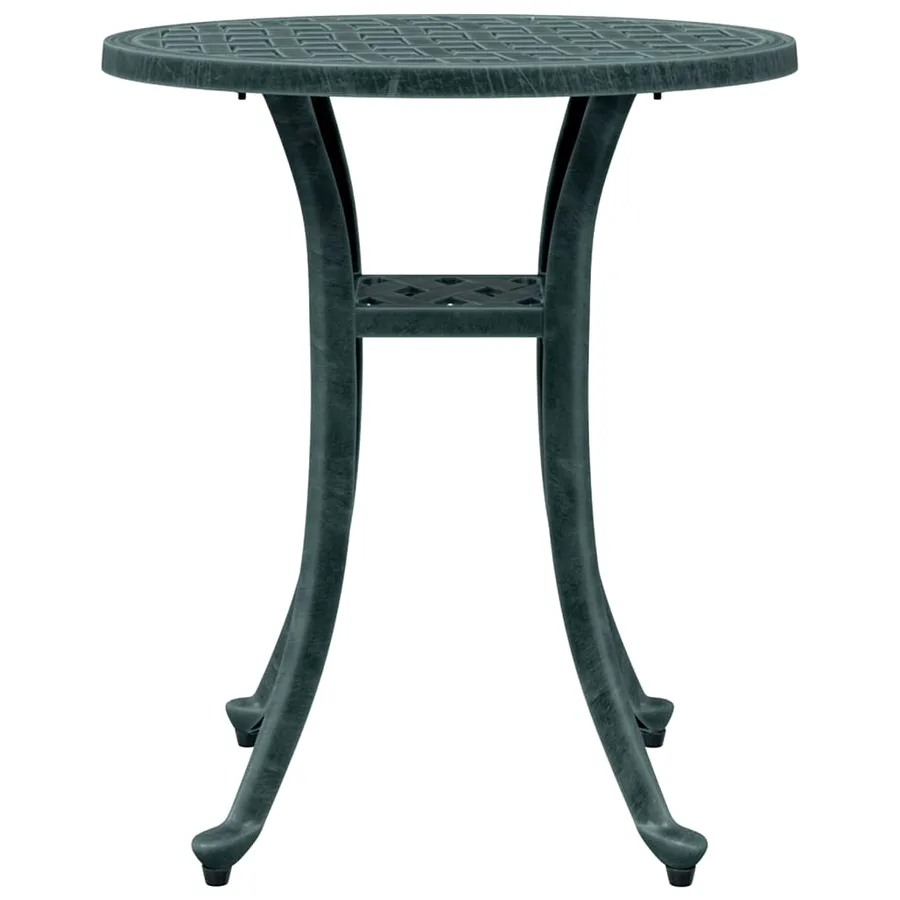 Table de jardin vert Ø48x53 cm aluminium coulé - 6