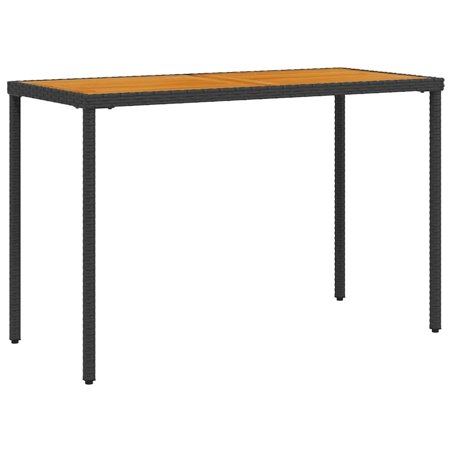 Table de jardin avec dessus en bois d'acacia noir 115x54x74 cm - 2