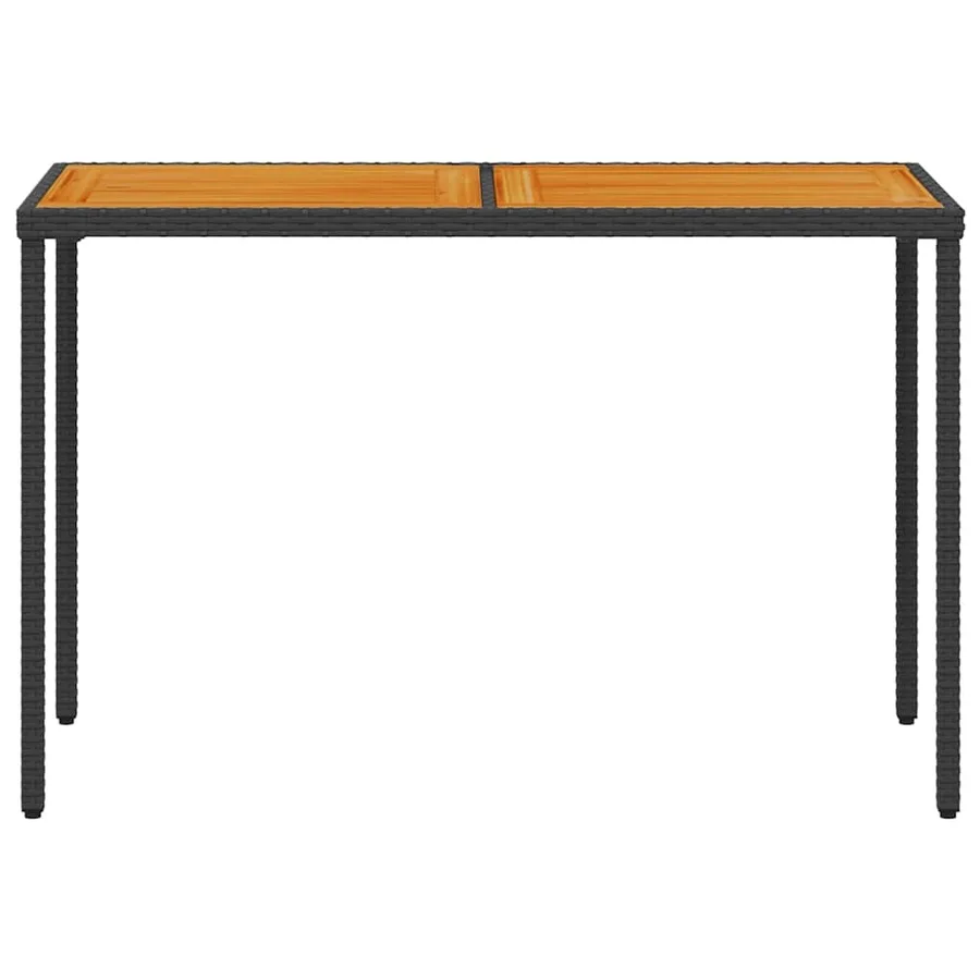 Table de jardin avec dessus en bois d'acacia noir 115x54x74 cm - 4