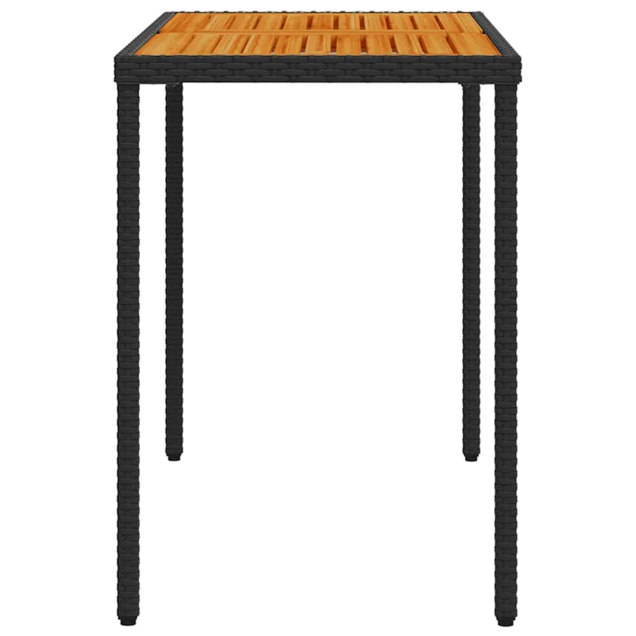 Table de jardin avec dessus en bois d'acacia noir 115x54x74 cm - 5