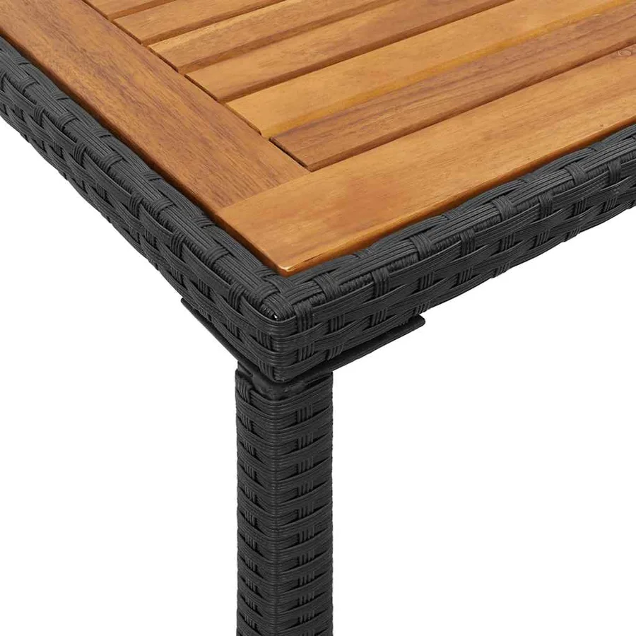 Table de jardin avec dessus en bois d'acacia noir 115x54x74 cm - 8