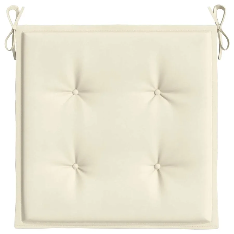 Coussins de chaise jardin lot de 6 crème 50x50x2cm tissu oxford - 6