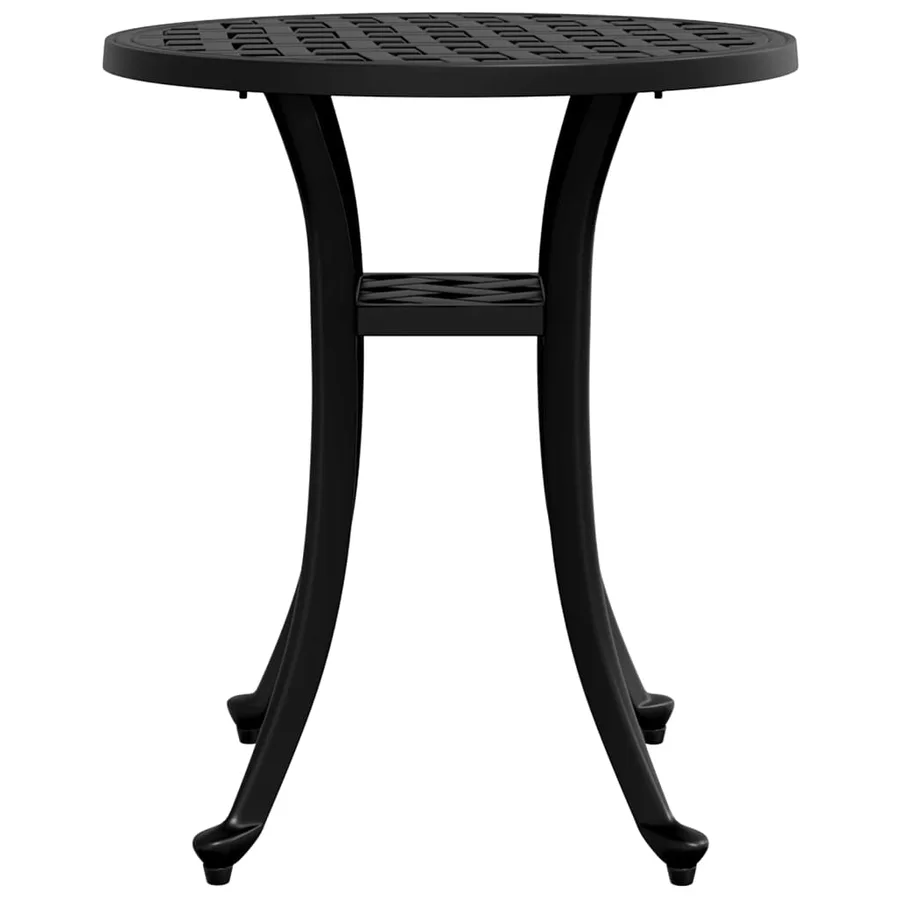 Table de jardin noir Ø48x53 cm aluminium coulé - 6