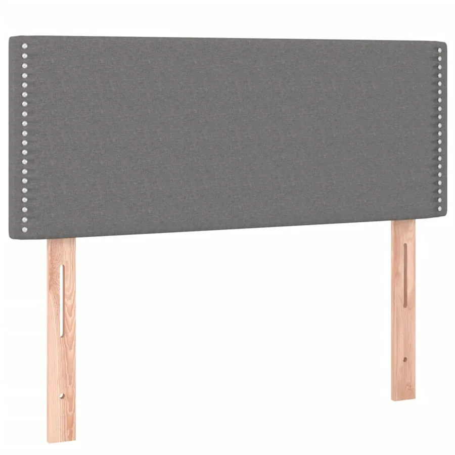 Sommier à lattes de lit avec matelas Gris foncé 90x200 cm Tissu - 6