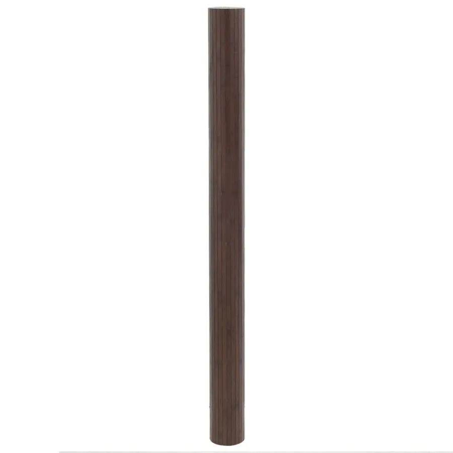 Tapis rectangulaire marron foncé 80x200 cm bambou - 3