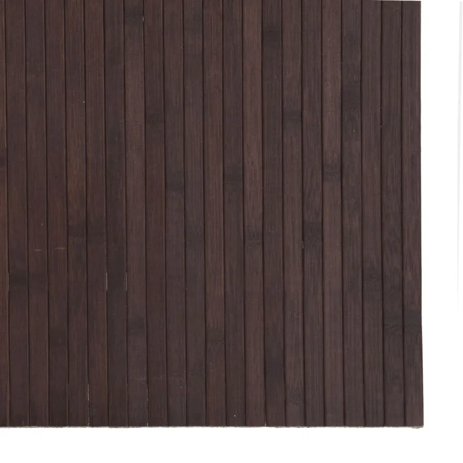 Tapis rectangulaire marron foncé 80x200 cm bambou - 6