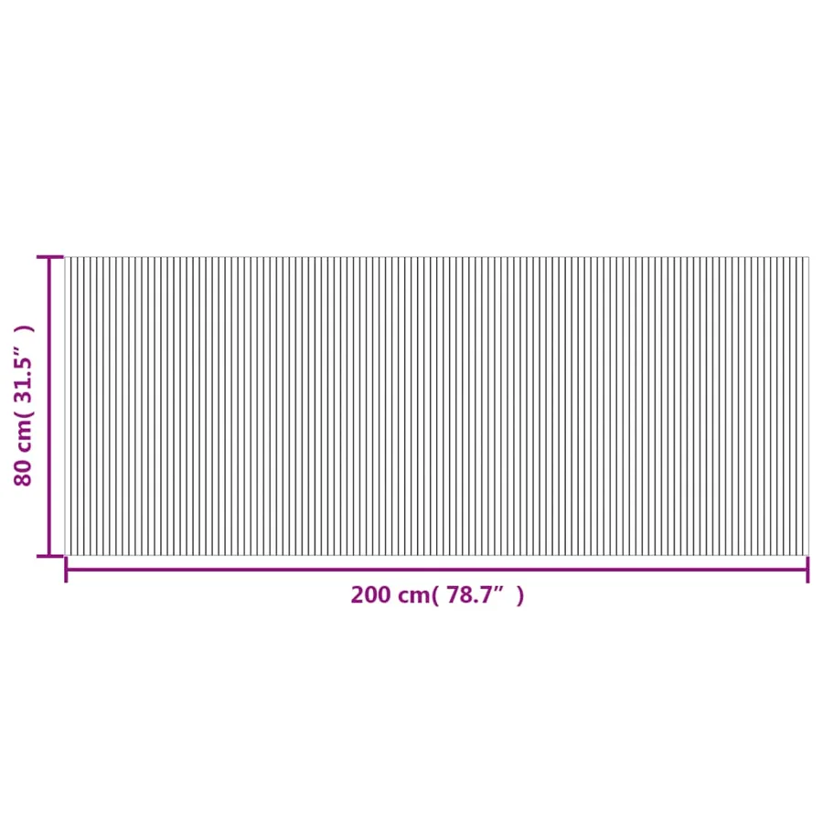 Tapis rectangulaire marron foncé 80x200 cm bambou - 8