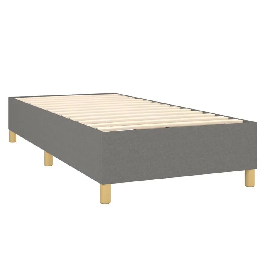 Sommier à lattes de lit avec matelas et LED Gris foncé 90x200cm - 5