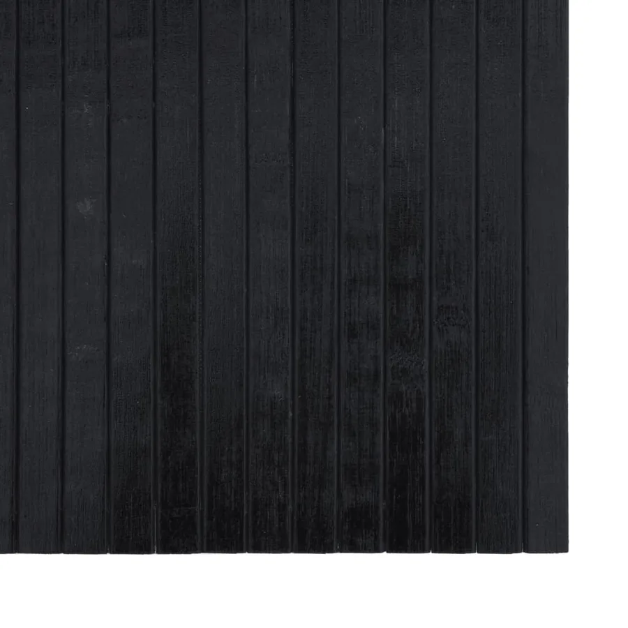 Tapis rectangulaire noir 60x400 cm bambou - 6
