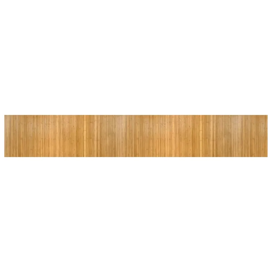 Tapis rectangulaire naturel 80x500 cm bambou - 2