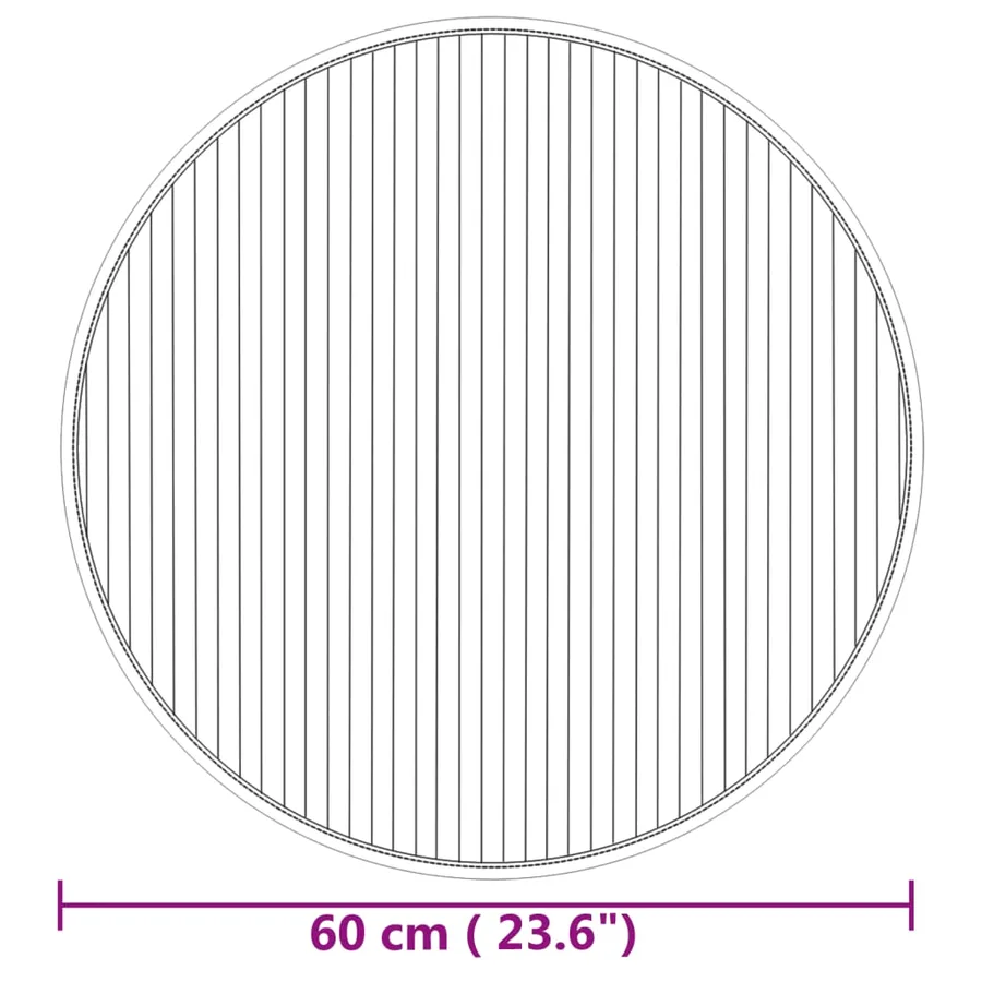 Tapis rond naturel 60 cm bambou - 8