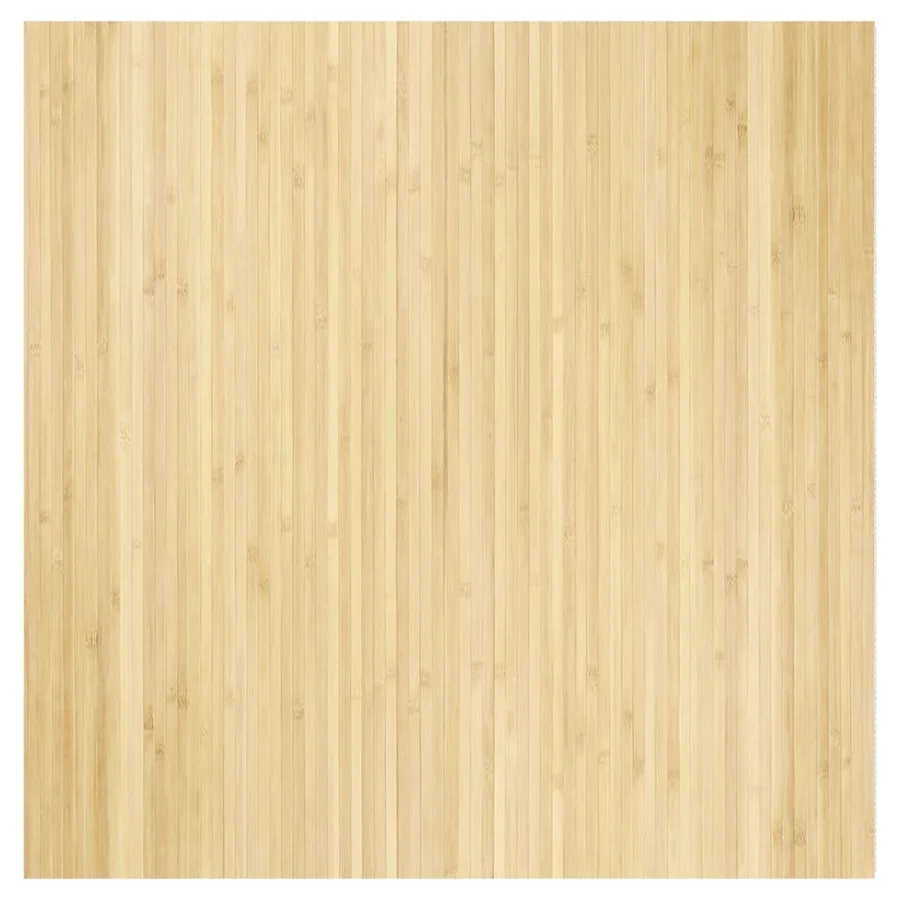 Tapis rectangulaire naturel clair 100x100 cm bambou - 2