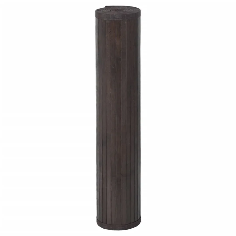 Tapis rectangulaire marron foncé 100x500 cm bambou - 3