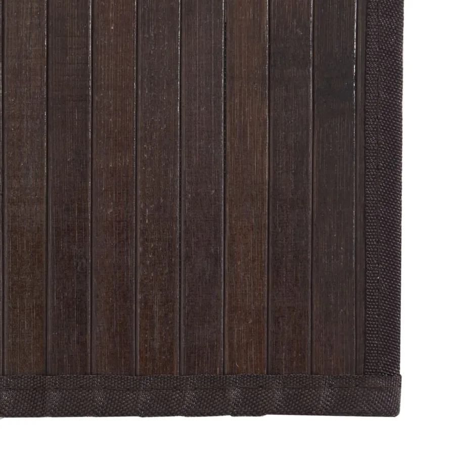 Tapis rectangulaire marron foncé 100x1000 cm bambou - 6