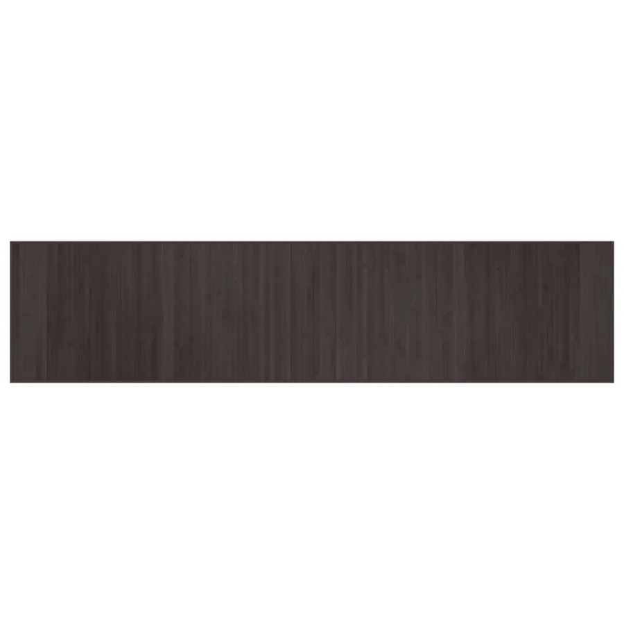 Tapis rectangulaire marron foncé 70x300 cm bambou - 2