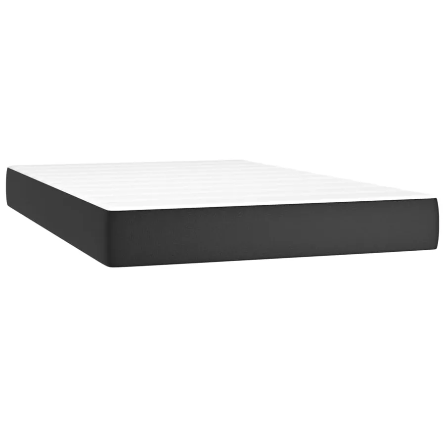 Sommier à lattes de lit avec matelas et LED Noir 120x200 cm - 6