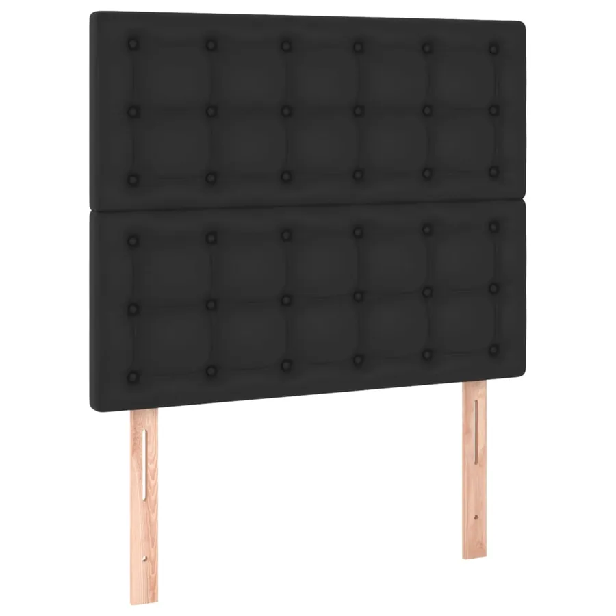 Sommier à lattes de lit avec matelas et LED Noir 120x200 cm - 7
