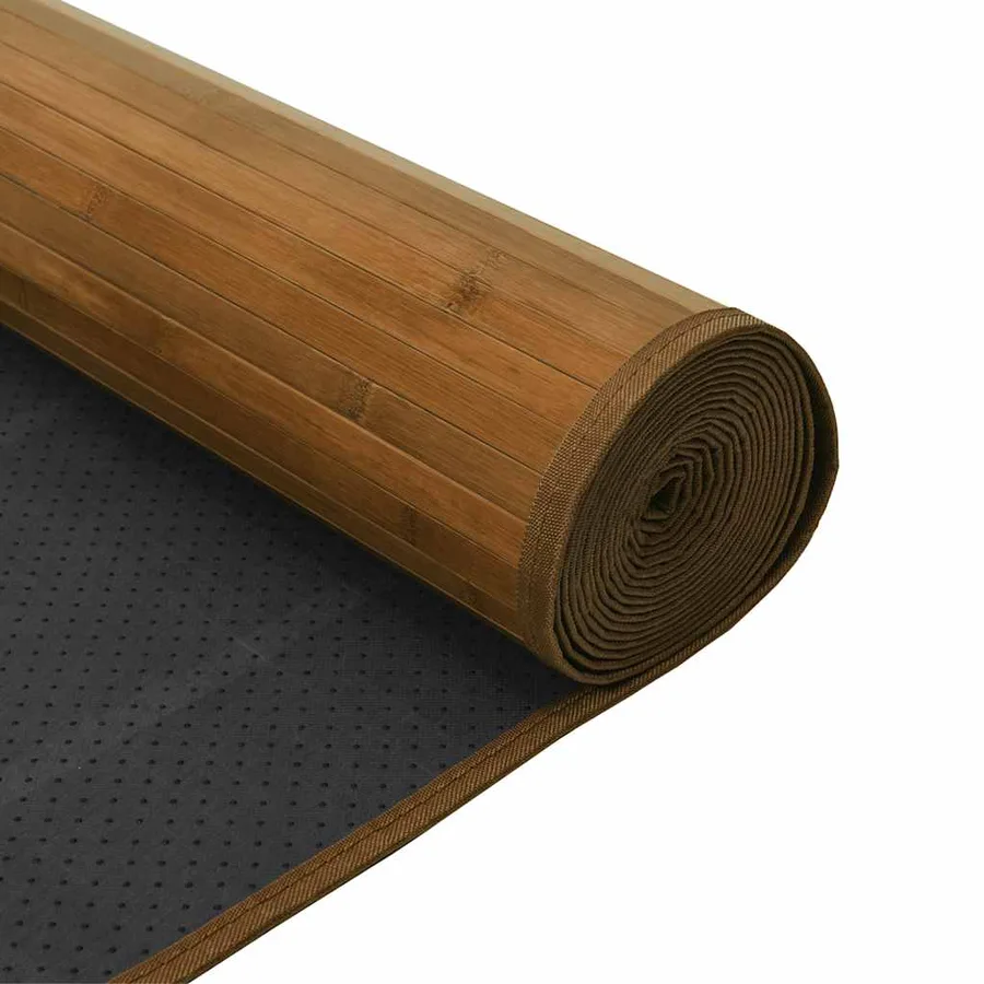 Tapis rectangulaire marron 60x1000 cm bambou - 5