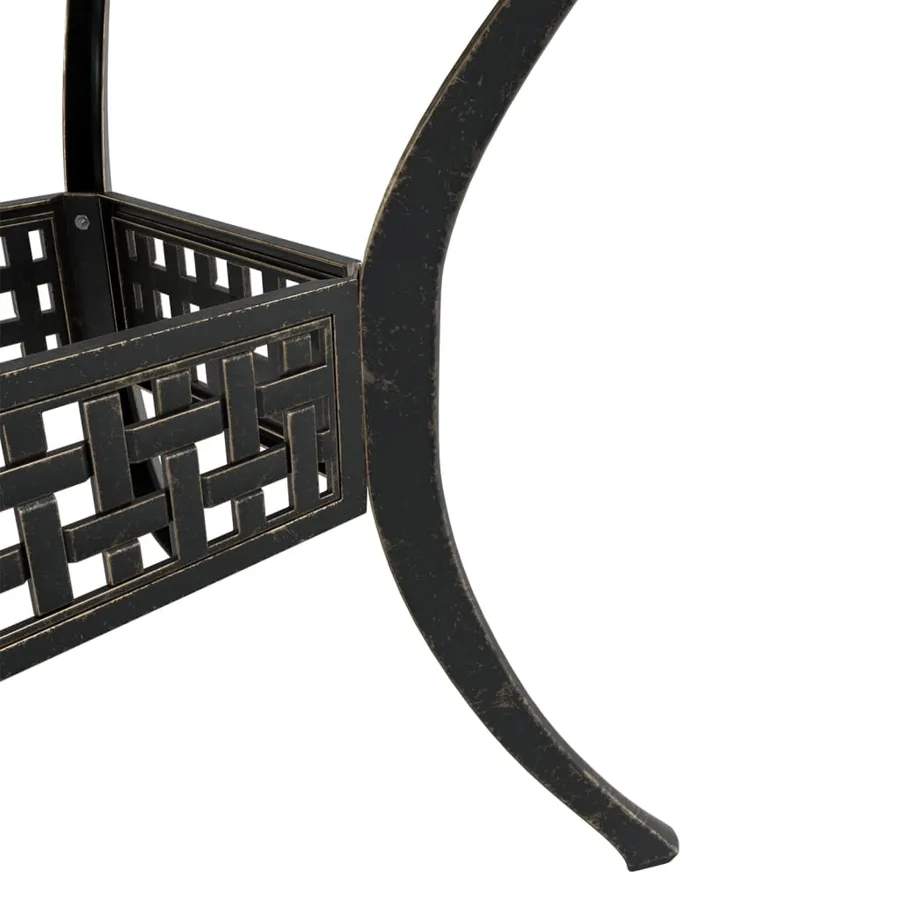 Table de jardin bronze 80x80x75 cm aluminium coulé - 10