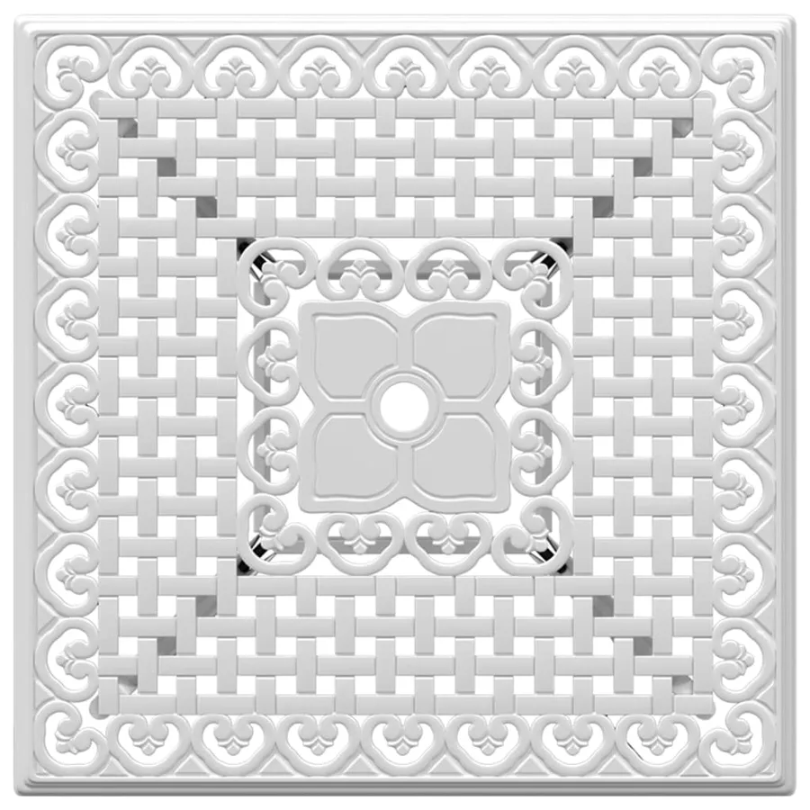Table de jardin blanc 80x80x75 cm aluminium coulé - 8