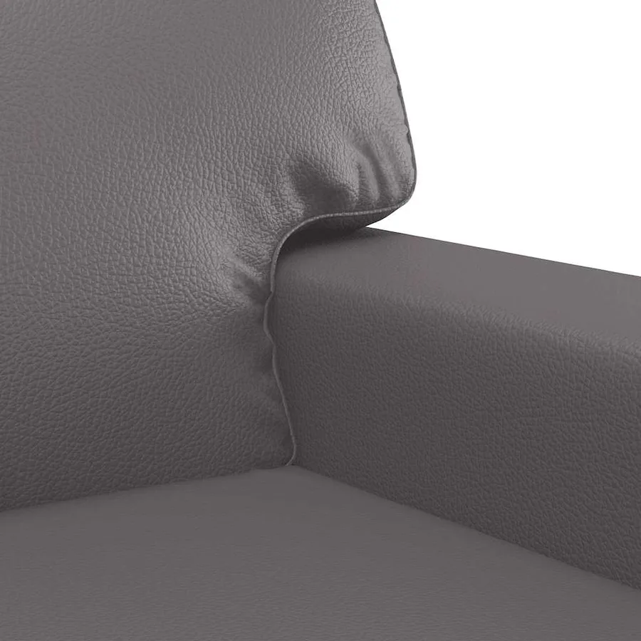 Fauteuil Gris 60 cm Similicuir - 7
