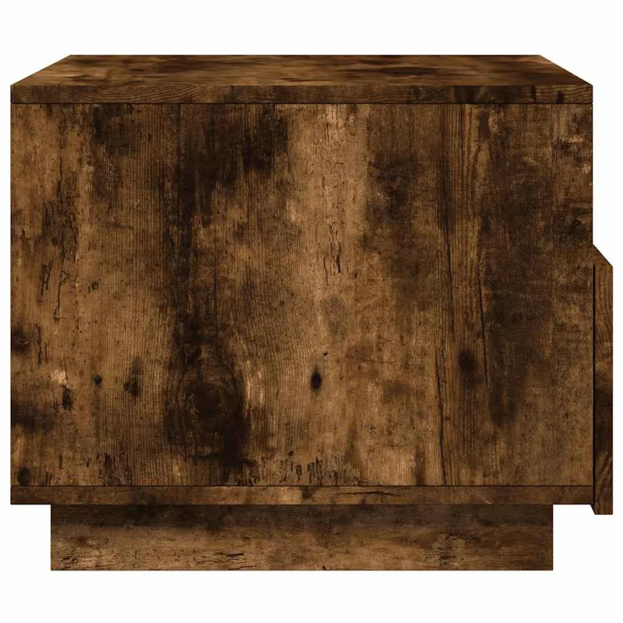Table basse avec lumières LED chêne fumé 50x49x40 cm - 8