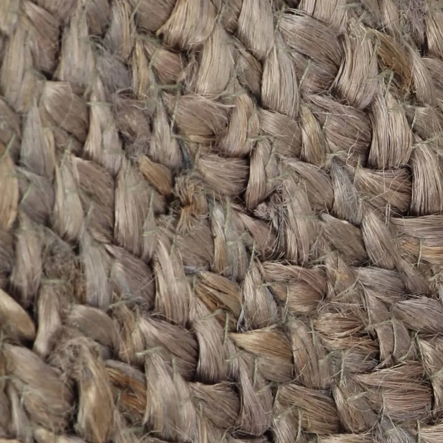 Tapis fait à la main Jute Rond 210 cm Gris - 5
