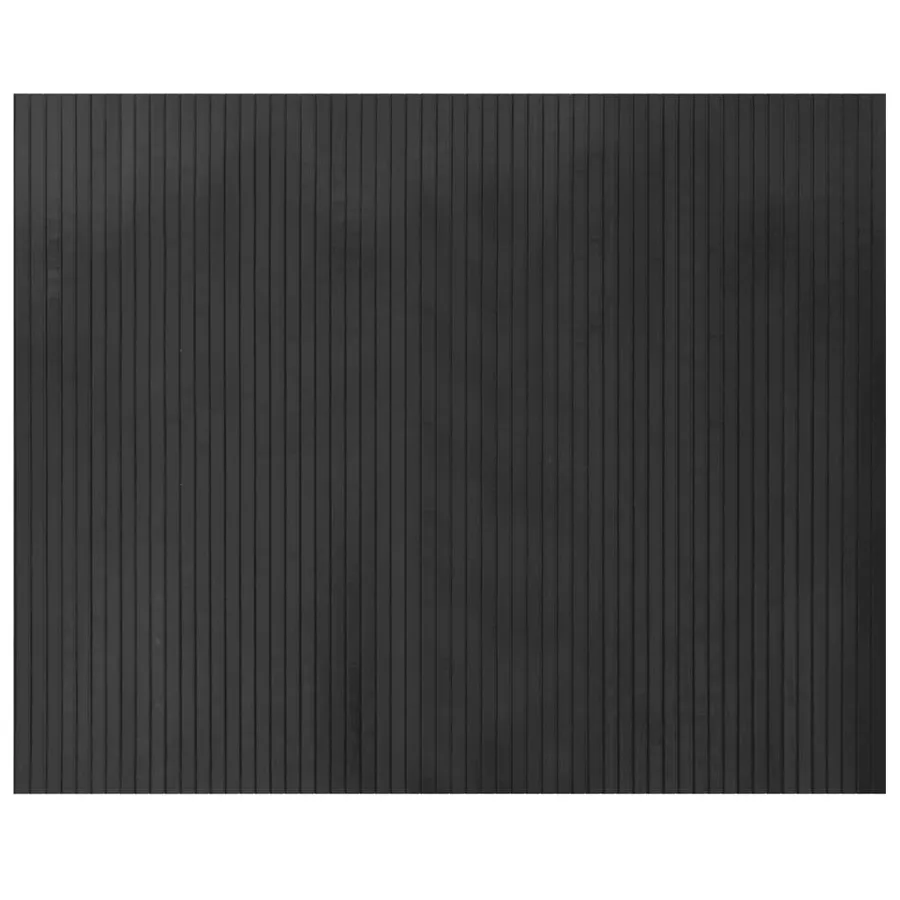 Tapis rectangulaire gris 80x100 cm bambou - 2