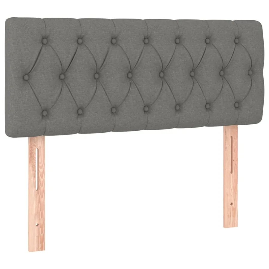 Sommier à lattes de lit avec matelas Gris foncé 90x200 cm Tissu - 6