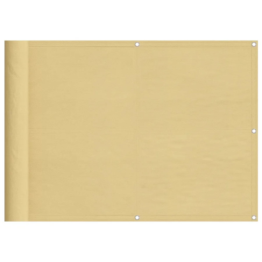 Écran de balcon sable 75x500 cm 100% polyester oxford - 2