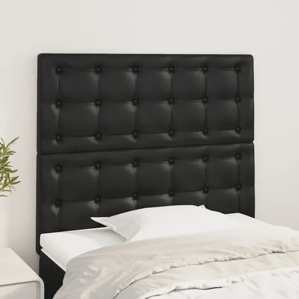 Tête de lit Noir 100x5x118/128 cm Similicuir