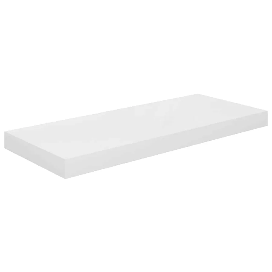 Étagère murale flottante Blanc brillant 60x23,5x3,8 cm MDF - 2