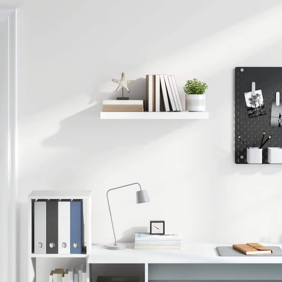 Étagère murale flottante Blanc brillant 60x23,5x3,8 cm MDF - 3