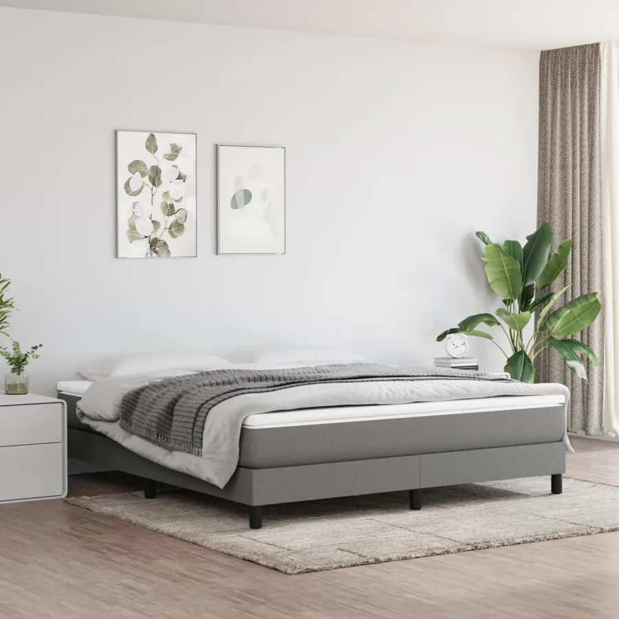 Matelas de lit à ressorts ensachés fermeté moyenne Gris foncé 180x200x20 cm