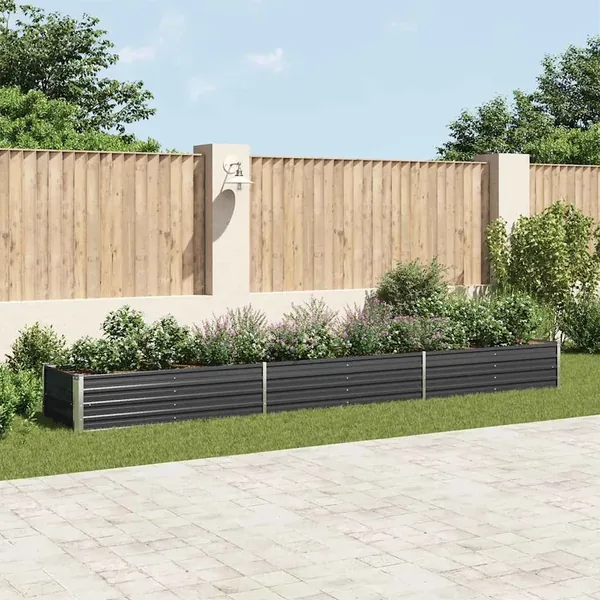 Lit surélevé de jardin Acier galvanisé 480x80x45 cm Anthracite