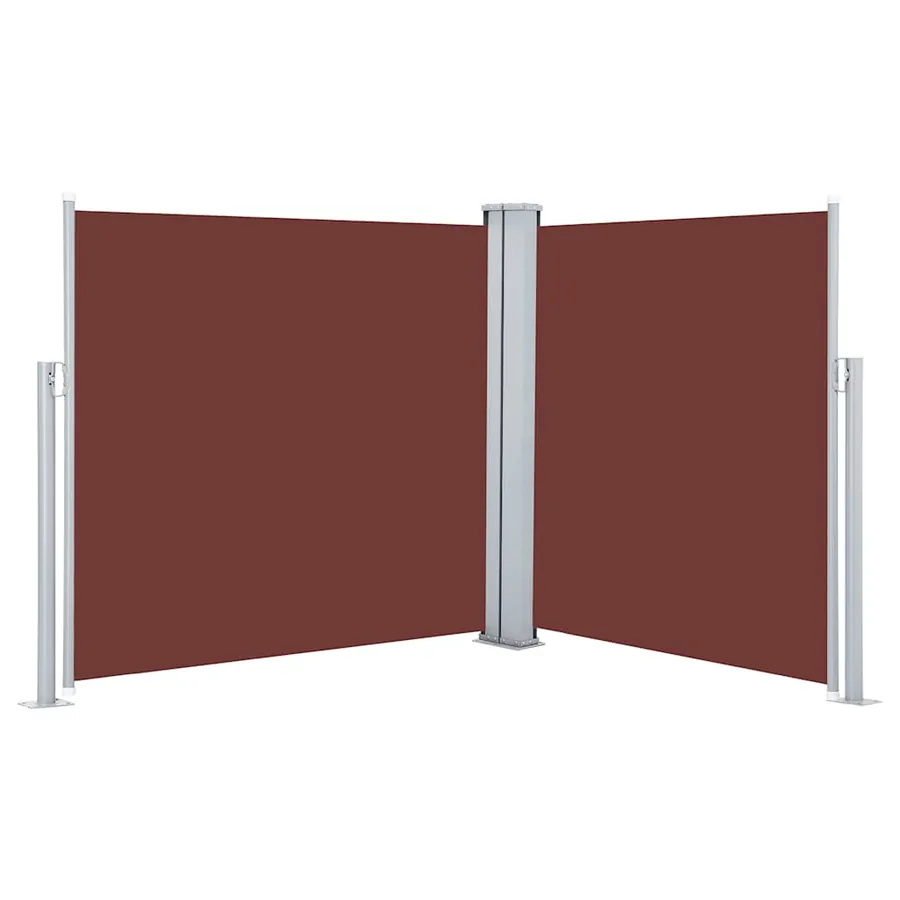 Auvent latéral rétractable Marron 100 x 600 cm - 2