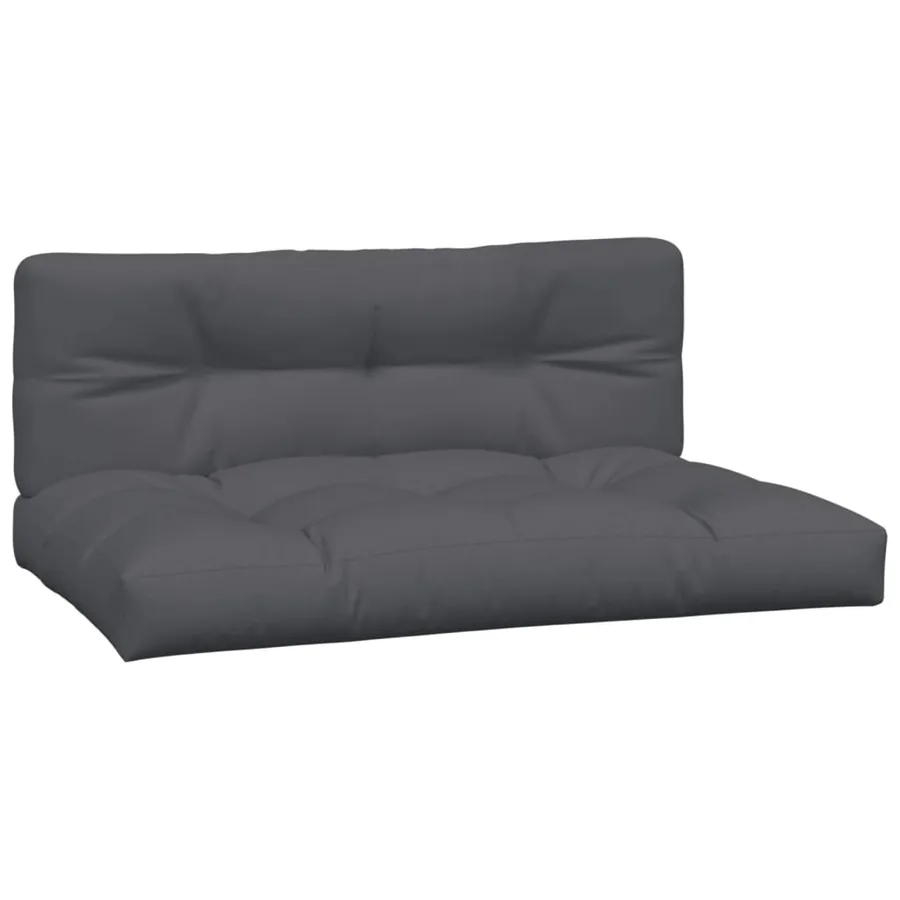 Canapés centraux palette de jardin 2pcs et coussins bois acacia - 4