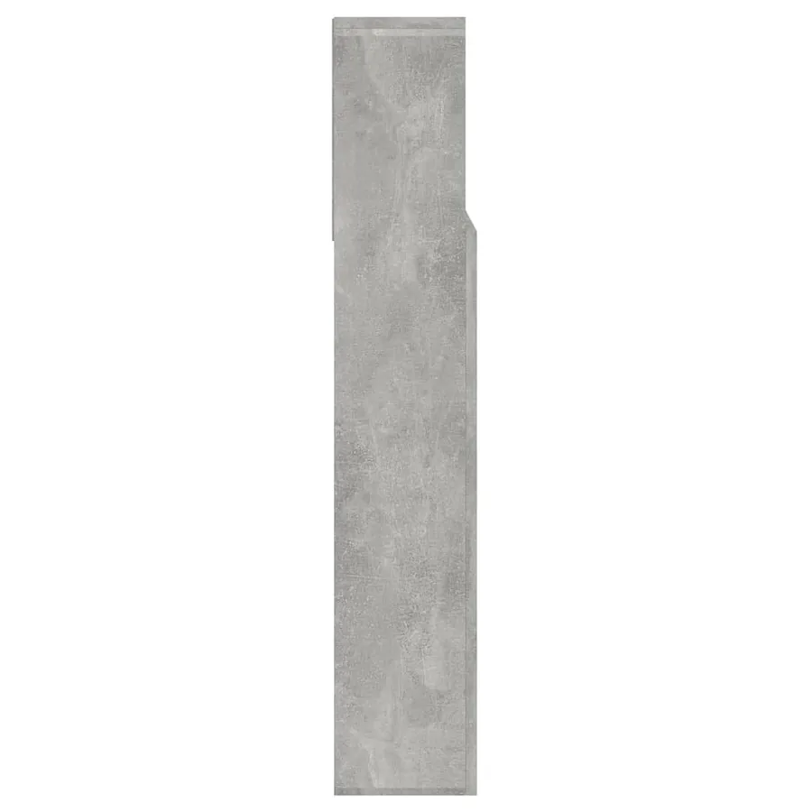 Armoire de tête de lit Gris béton 140x19x103,5 cm - 6