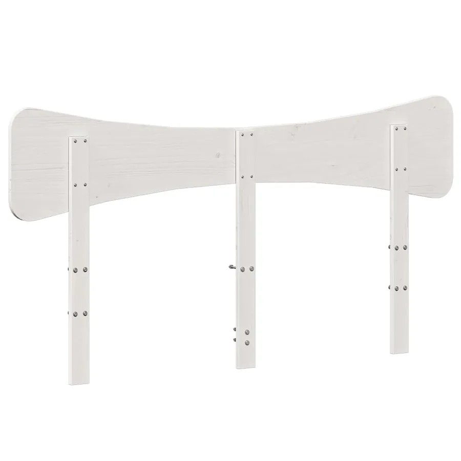 Tête de lit blanc 160 cm bois massif de pin - 6