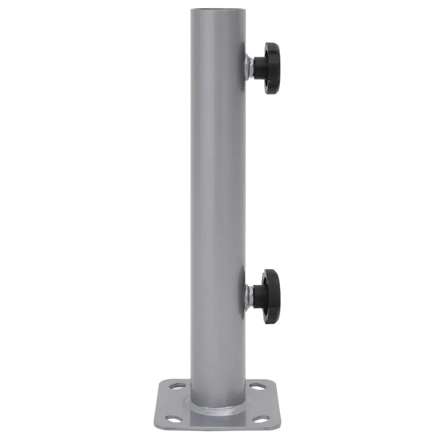 Base de parasol pour mât Ø32/34/38 mm argenté acier - 3