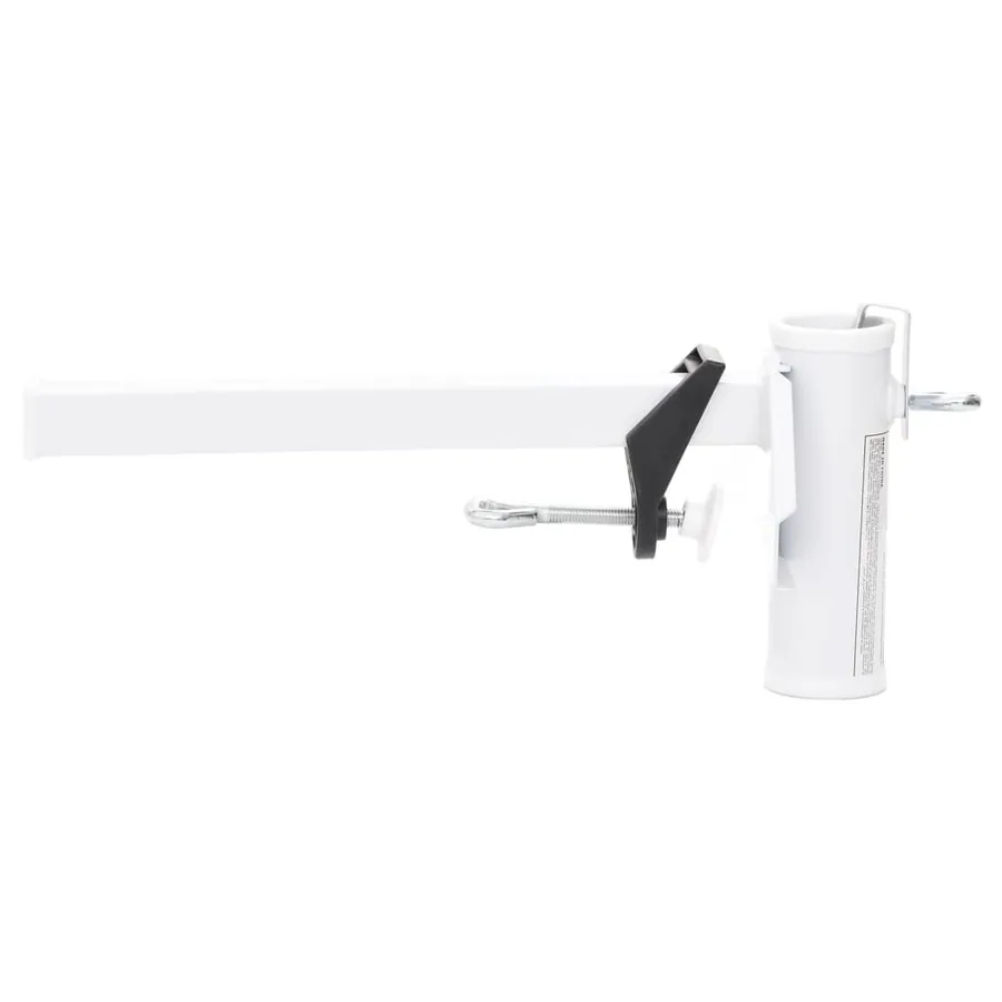 Pince à parasol pour balcon blanc 38 mm acier - 2