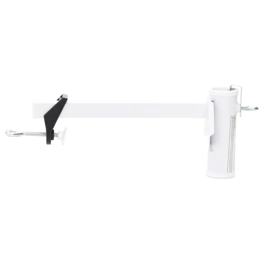 Pince à parasol pour balcon blanc 38 mm acier - 3