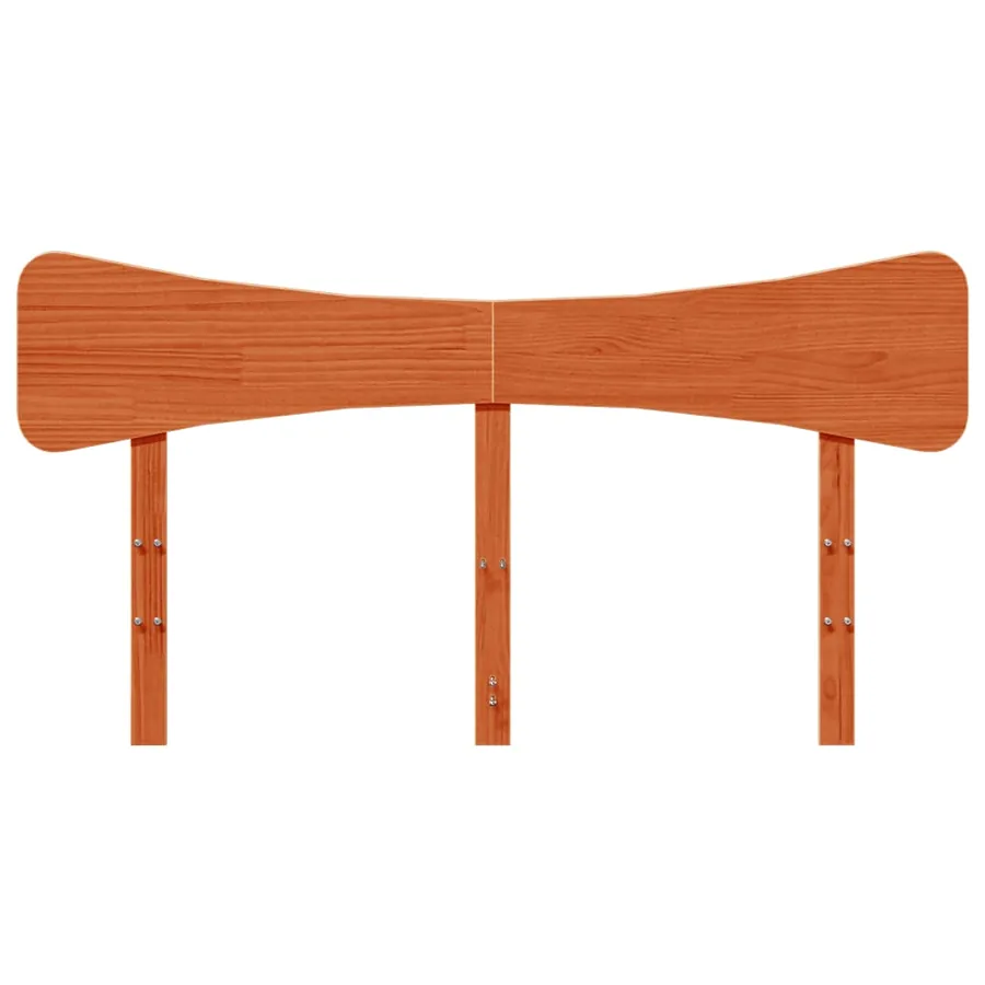 Tête de lit cire marron 160 cm bois massif de pin - 4