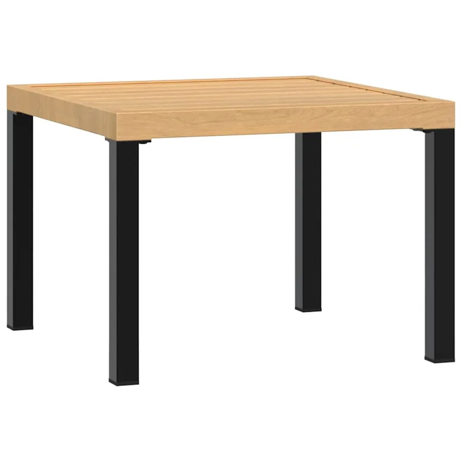 Table basse de jardin noir 55x55x39,5 cm acier enduit de poudre - 2