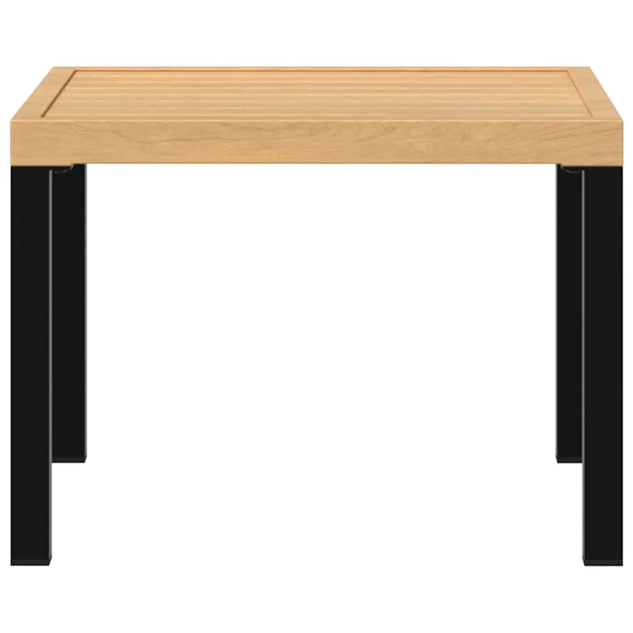 Table basse de jardin noir 55x55x39,5 cm acier enduit de poudre - 3