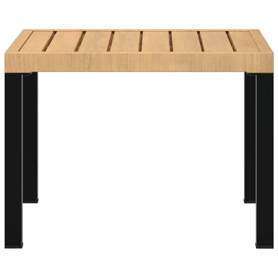 Table basse de jardin noir 55x55x39,5 cm acier enduit de poudre - 4