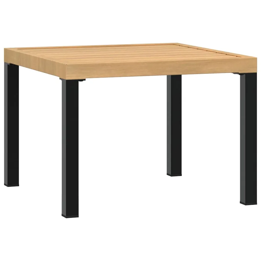 Table basse de jardin noir 55x55x39,5 cm acier enduit de poudre - 5